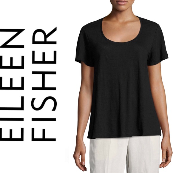 eileen fisher linen tee